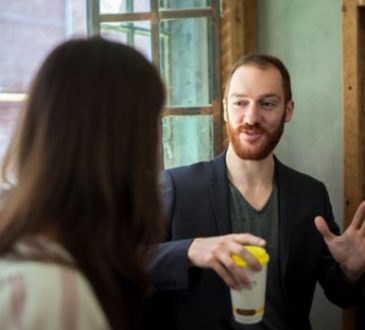 Networking skills brew over a cup of coffee
