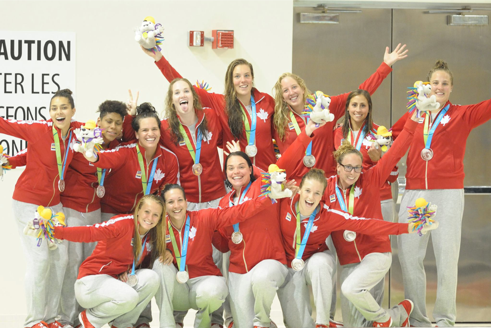 Sr. National Women's WP team winning silver at Pan American Games in Toronto in 2015. 