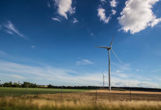 wind turbine in field