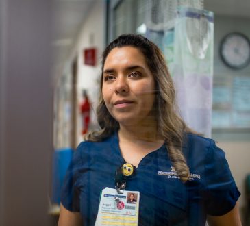 Avigail Rodriguez, a former Project Quest student, works in the emergency room at Metropolitan Methodist Hospital in San Antonio as a registered nurse.