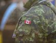 canadian soldier shoulder in camo with canadian flag