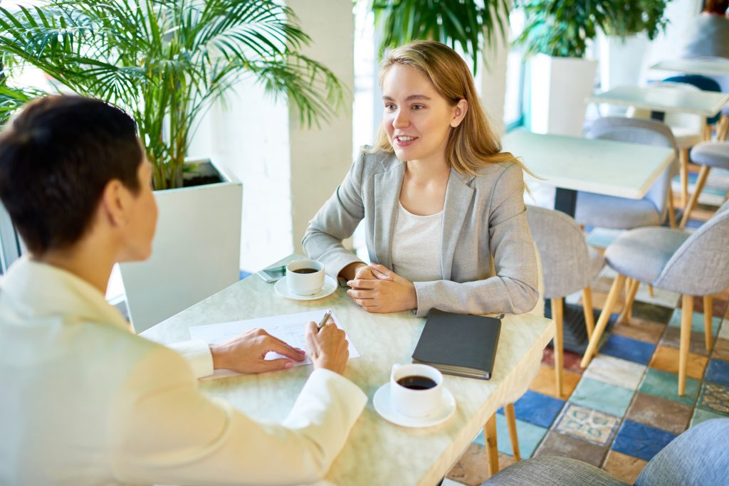 two women in job interview