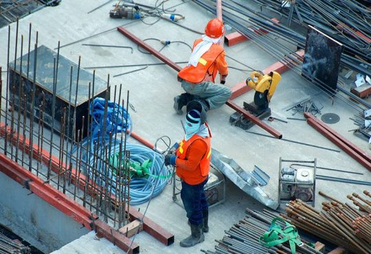 construction workers on job site