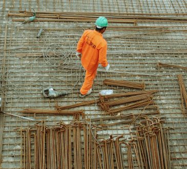 man working on construction site