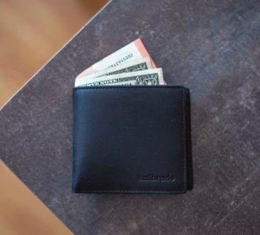 wallet on table