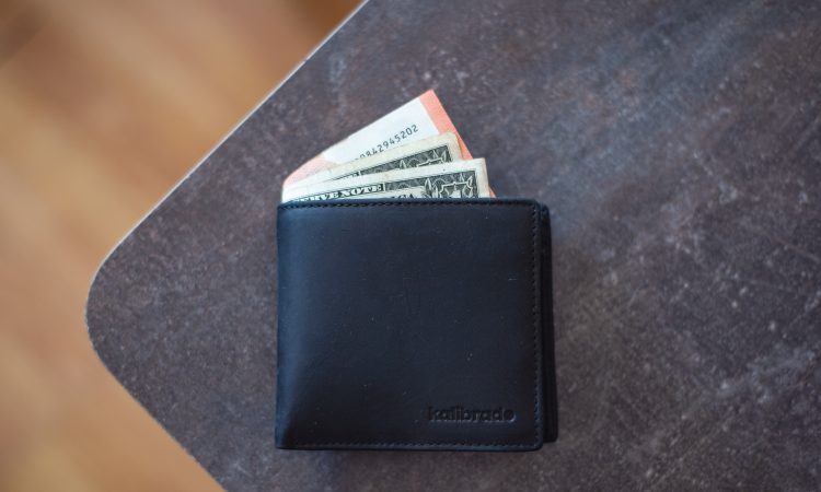 wallet on table