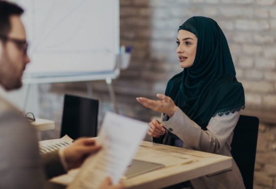 woman in job interview