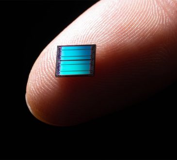 microchip on fingertip