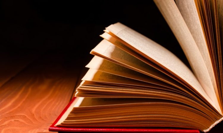 open book on table