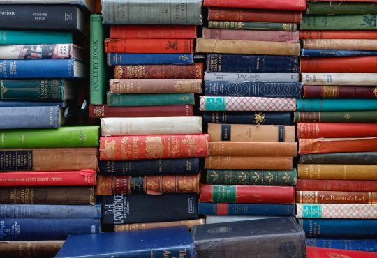stacked books