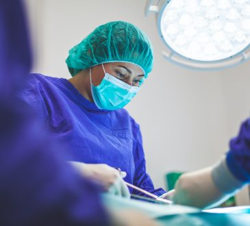 doctor operating during surgery
