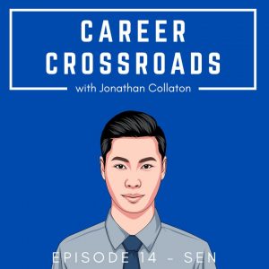 illustration of Sen with Career Crossroads on top