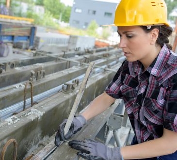 woman working on construction site