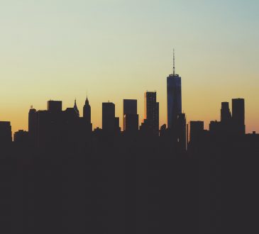 new york skyline at dusk