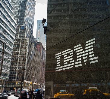 A general view of the IBM The International Business Machines Corporation offices on Madison Avenue on March 11, 2014 in New York City.