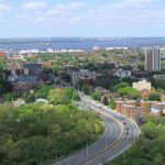 Overhead view of City of Hamilton