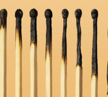 Row of burnt matches