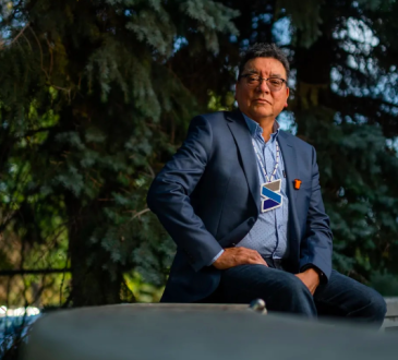 Milton Tootoosis is the Chief Economic Reconciliation Officer with the Saskatoon Regional Economic Development Authority, sits outside on Sept. 26.