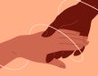 Illustration of two hands holding