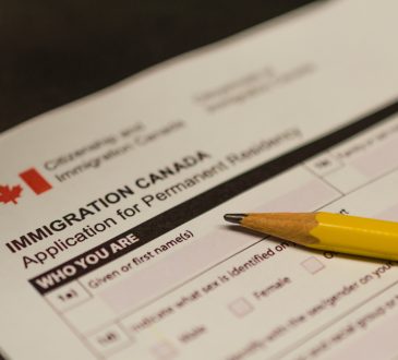 Canada immigration form.