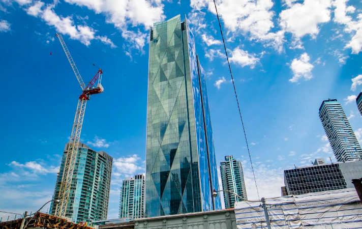 Construction in downtown Toronto