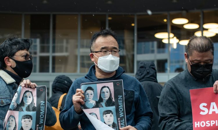 Photo of workers during protest