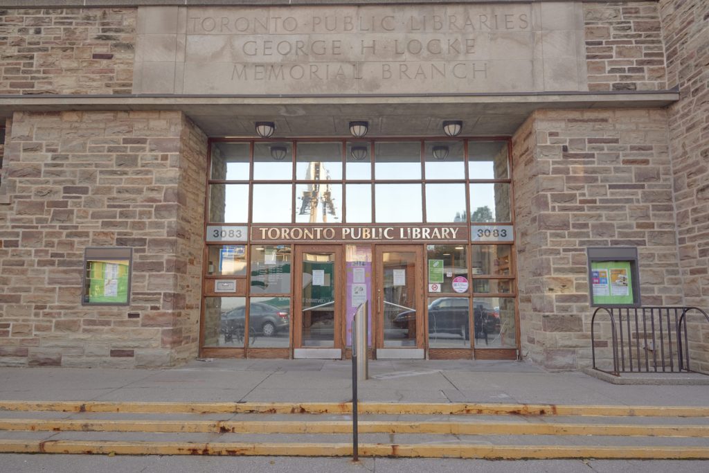 The exterior of a Toronto public library.