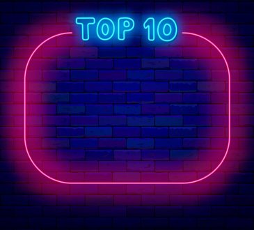 Neon sign reading Top 10