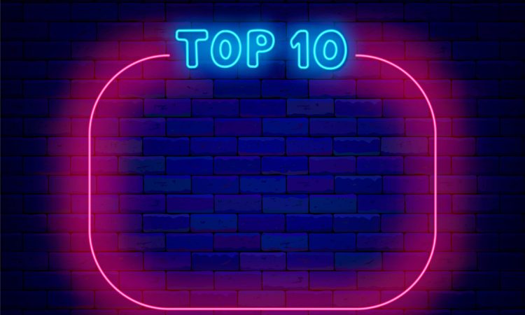 Neon sign reading Top 10