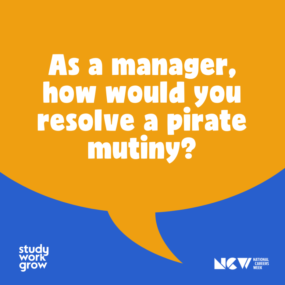 Career Conversation card: As a manager, how would you resolve a pirate mutiny?