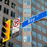 Bay Street sign in downtown Toronto.