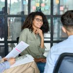 People in meeting in office