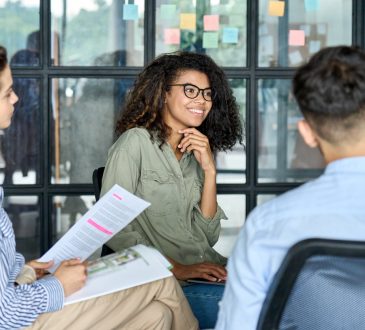 People in meeting in office