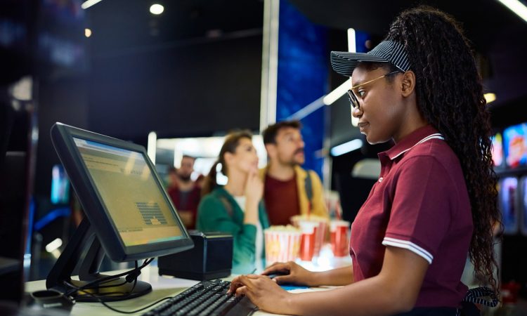 Cashier at movie theatre