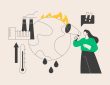 Global warming abstract concept vector illustration