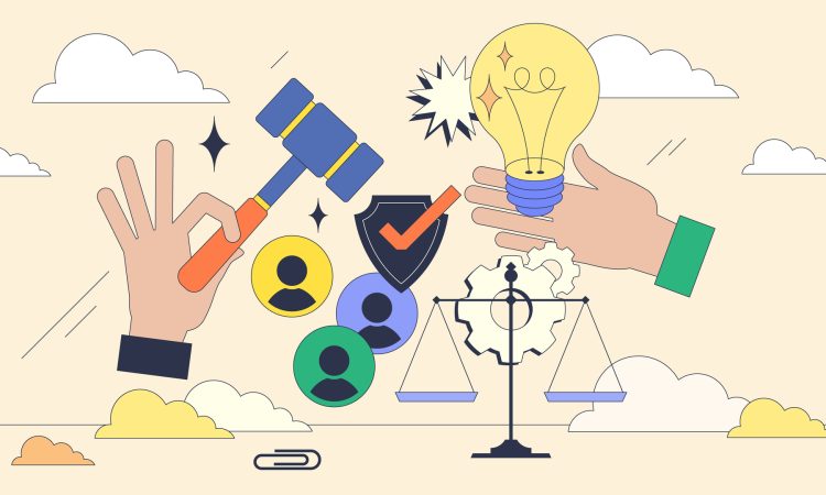 Illustration exploring concept of AI governance