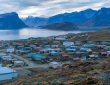 View of a remote Inuit community of Pangnirtung, Nunavut