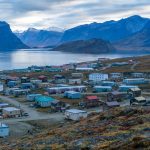 View of a remote Inuit community of Pangnirtung, Nunavut
