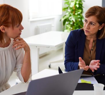 Two people meeting for counselling conversation