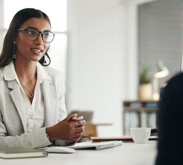 Applicant and interviewer during job interview