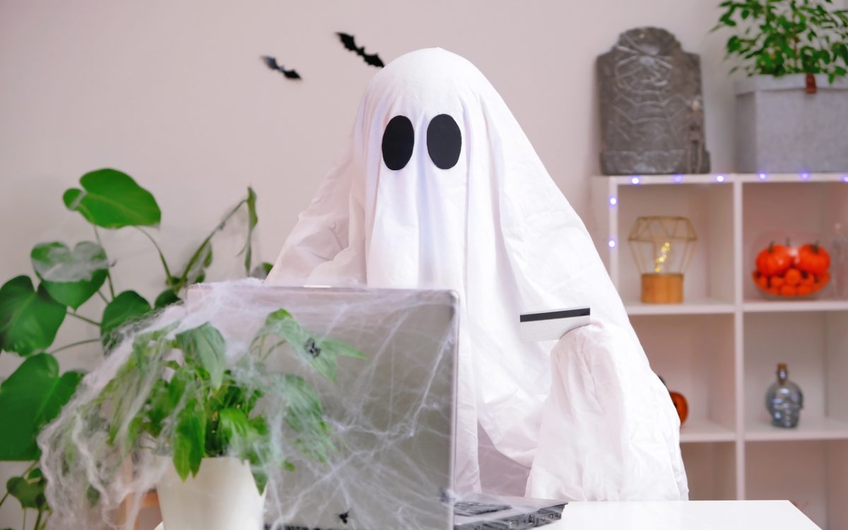 Ghost using laptop