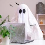 Ghost using laptop