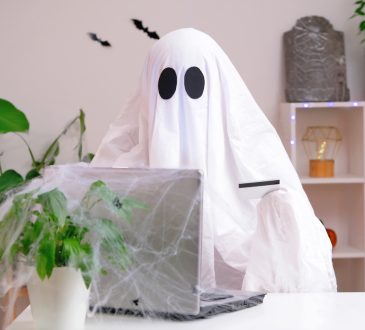 Ghost using laptop