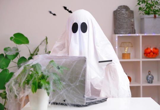 Ghost using laptop