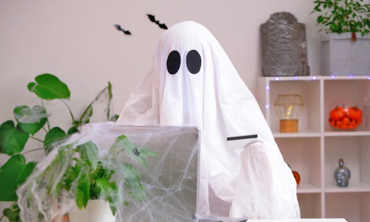 Ghost using laptop