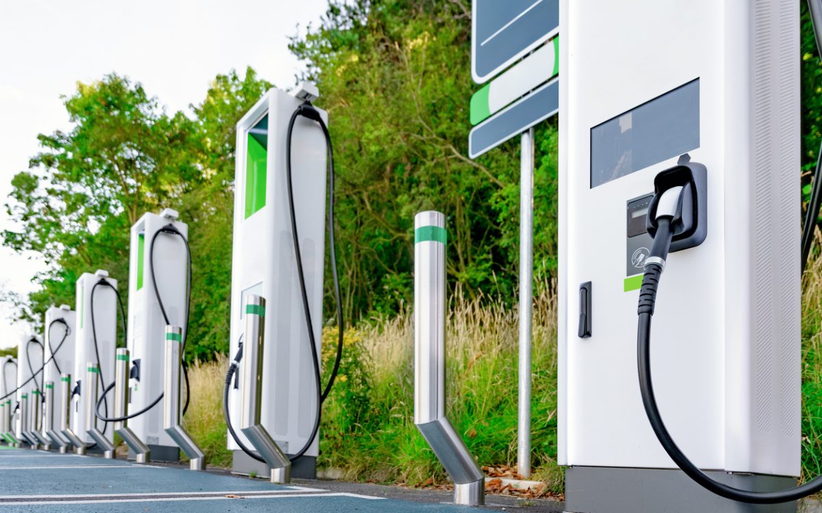 Electric car charging station