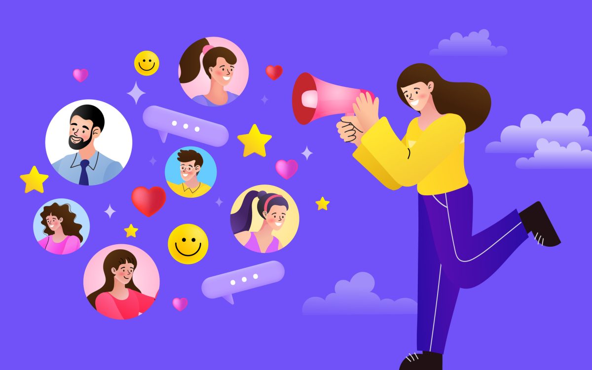 vibrant online community sharing and engaging with one another