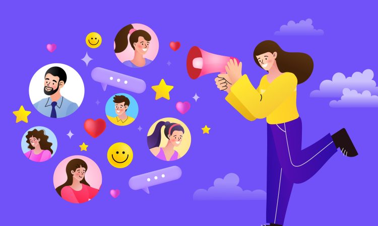 vibrant online community sharing and engaging with one another