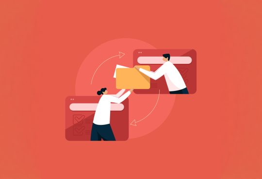 Task Distribution and work management, sharing data and file folder online concept
