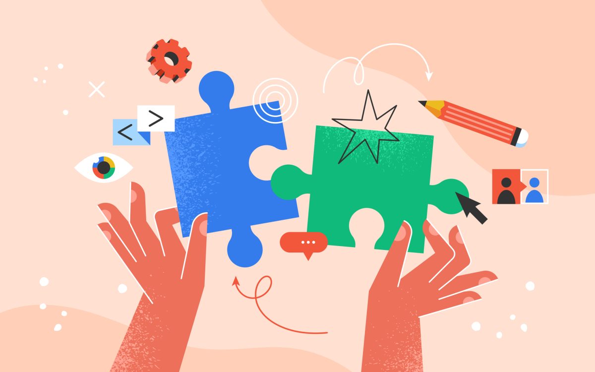 Modern creative concept for searching solutions, brainstorming and planning strategy. Business vector illustration for social media, banner or presentation template